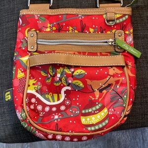 Lily Bloom, Christmas crossbody purse. Great for Christmas time